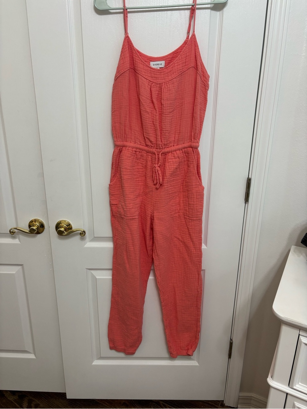 Evereve Coral Spaghetti-Strap Jumpsuit